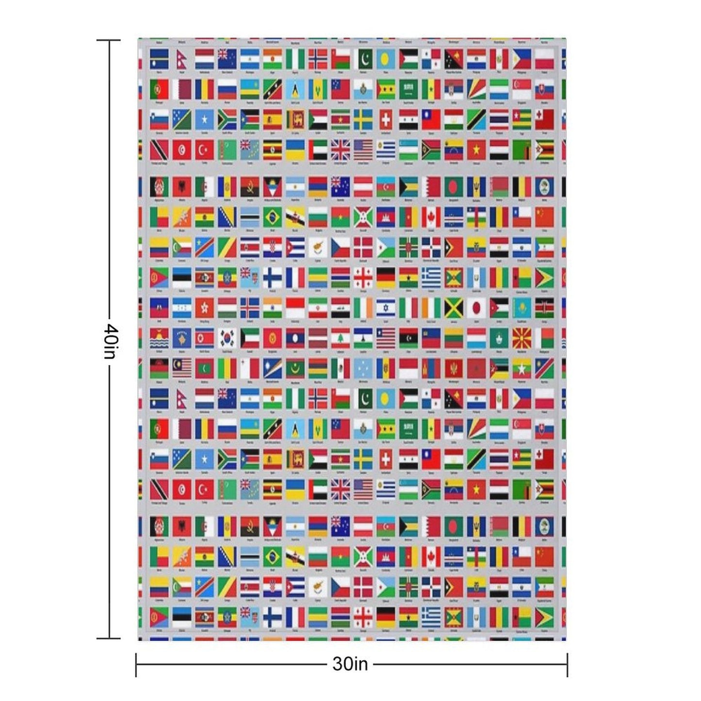 All of The Current World Flags Every Nation Throw Blanket