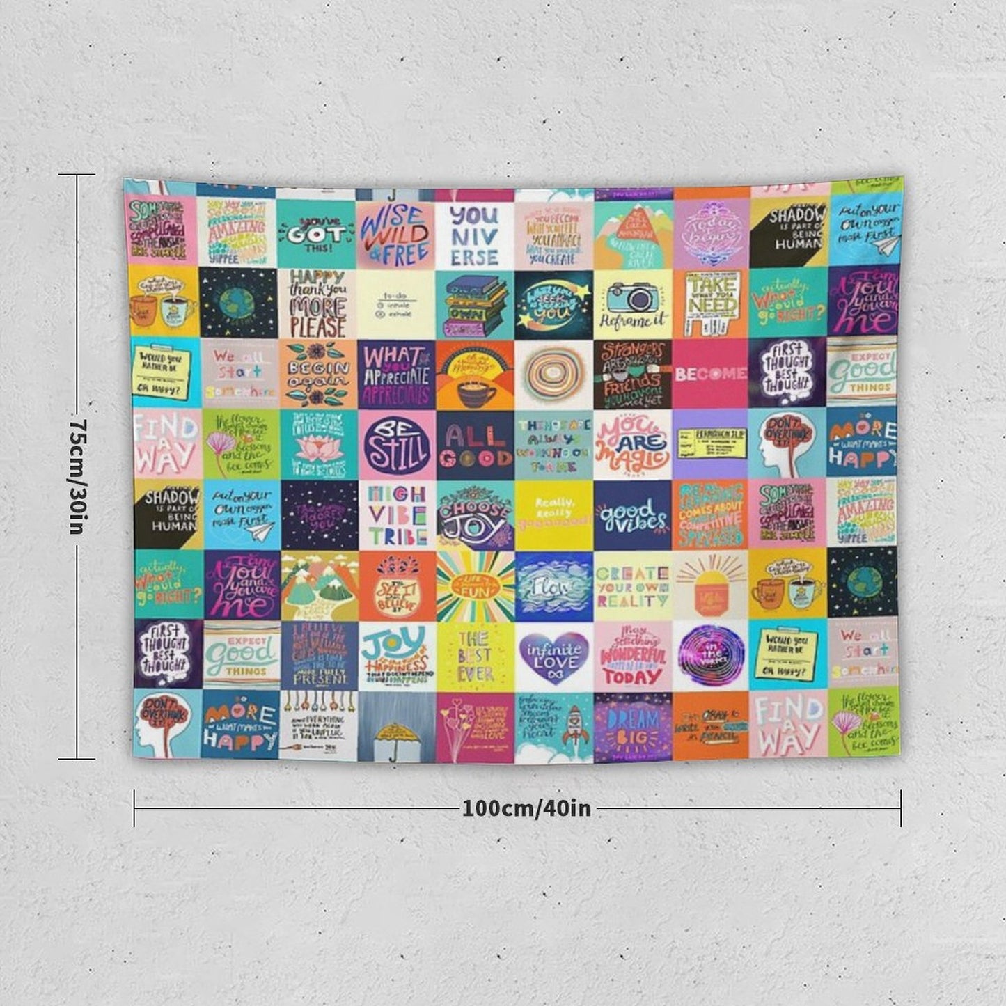 Positivity Patchwork Tapestry