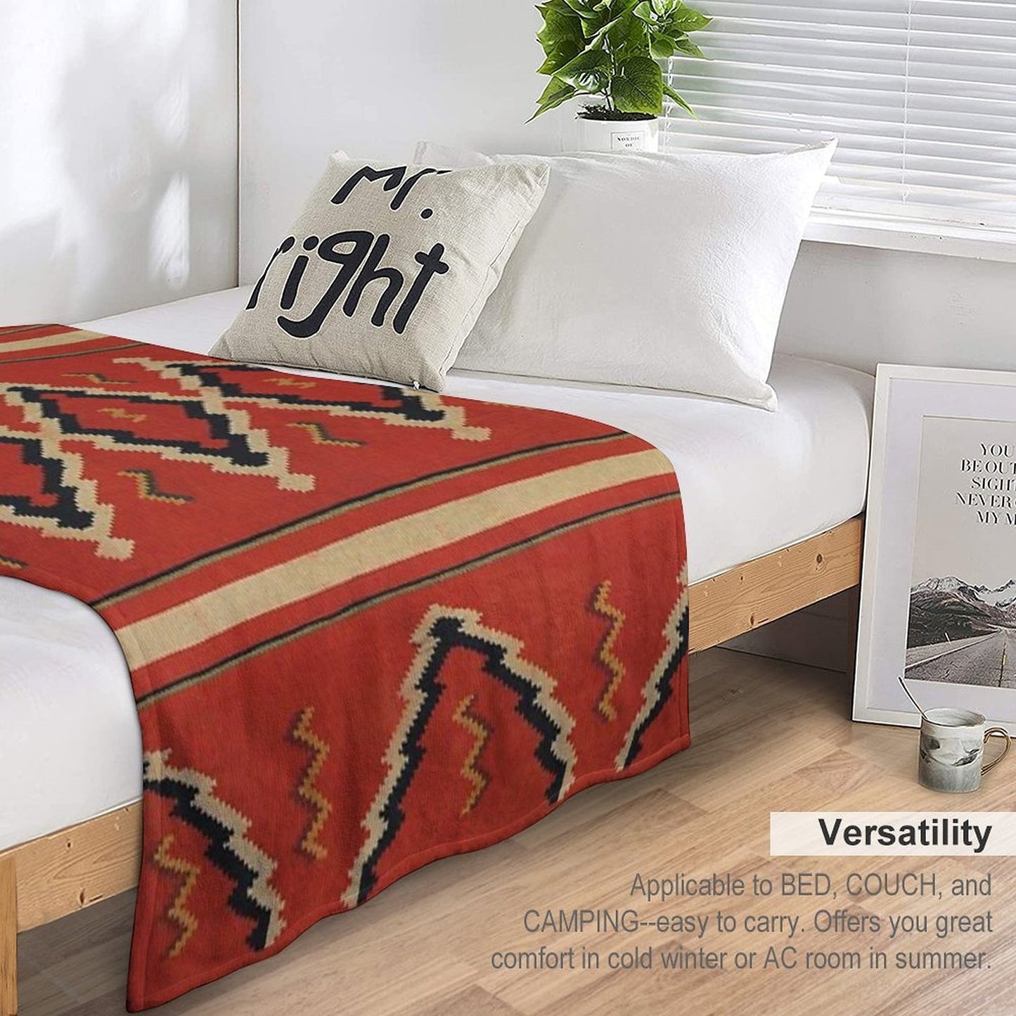 Navajo Textile Native American Weaving Pattern 26 Throw Blanket