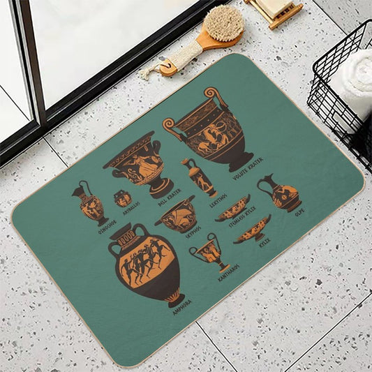 Ancient Greek Pottery Bath Mat
