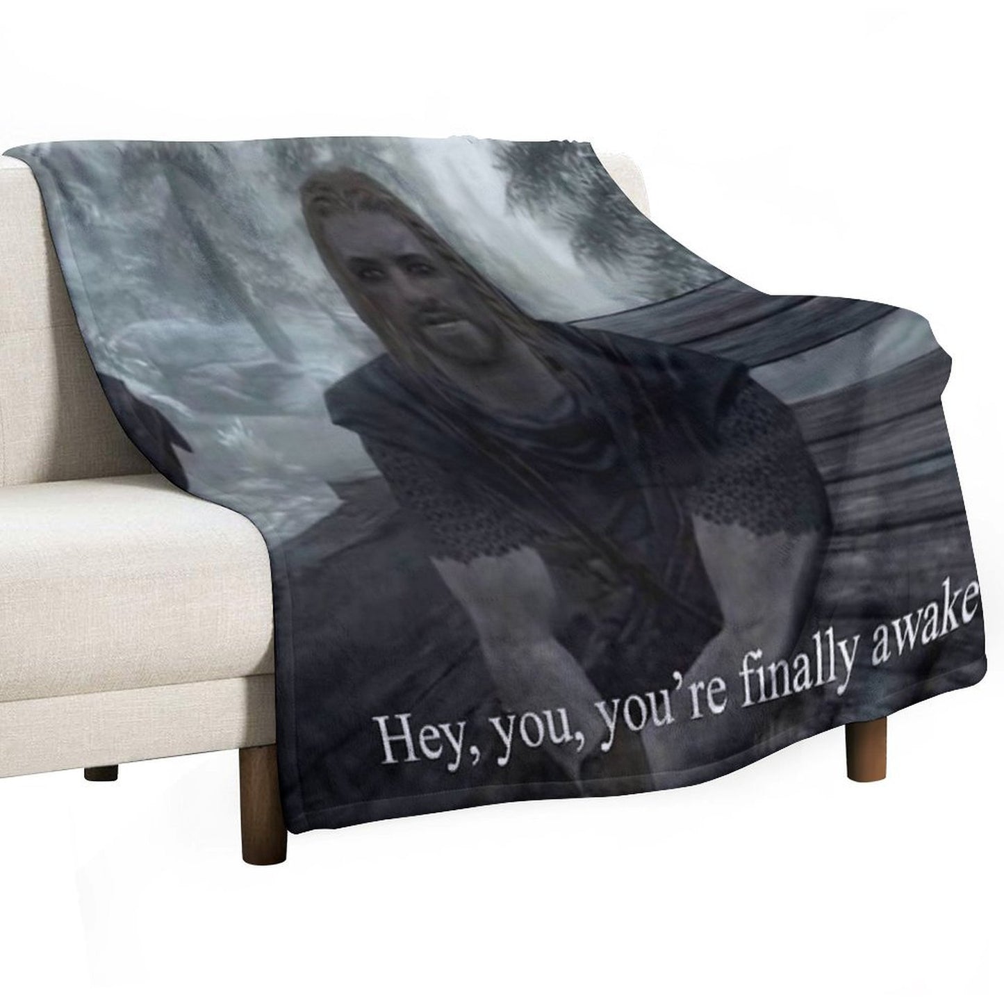 Hey You’re Finally Awake Throw Blanket