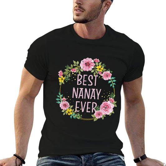 Mothers Day Floral Best Nanay Ever Filipino Mom T-Shirt