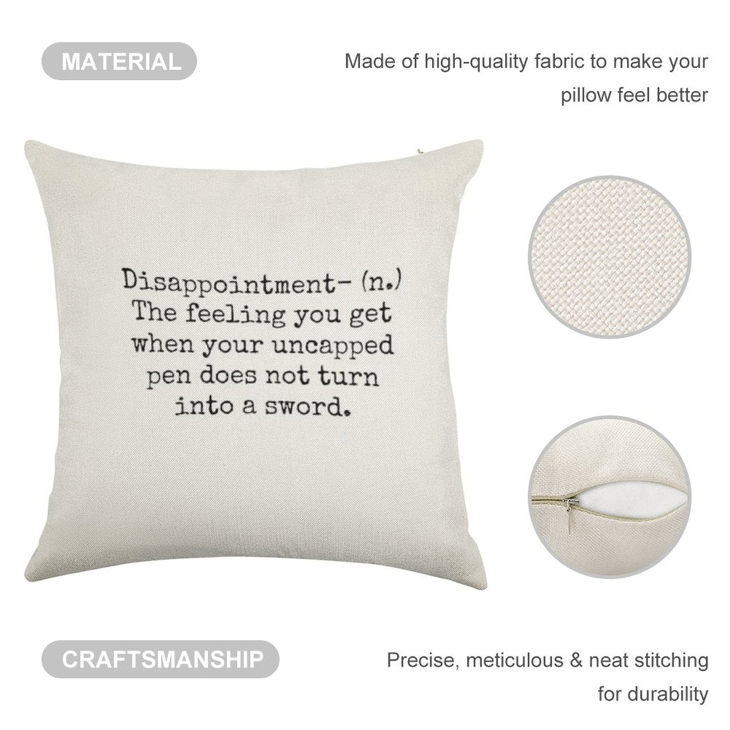 Percy Jackson Disappointment Linen Throw Pillow Cover