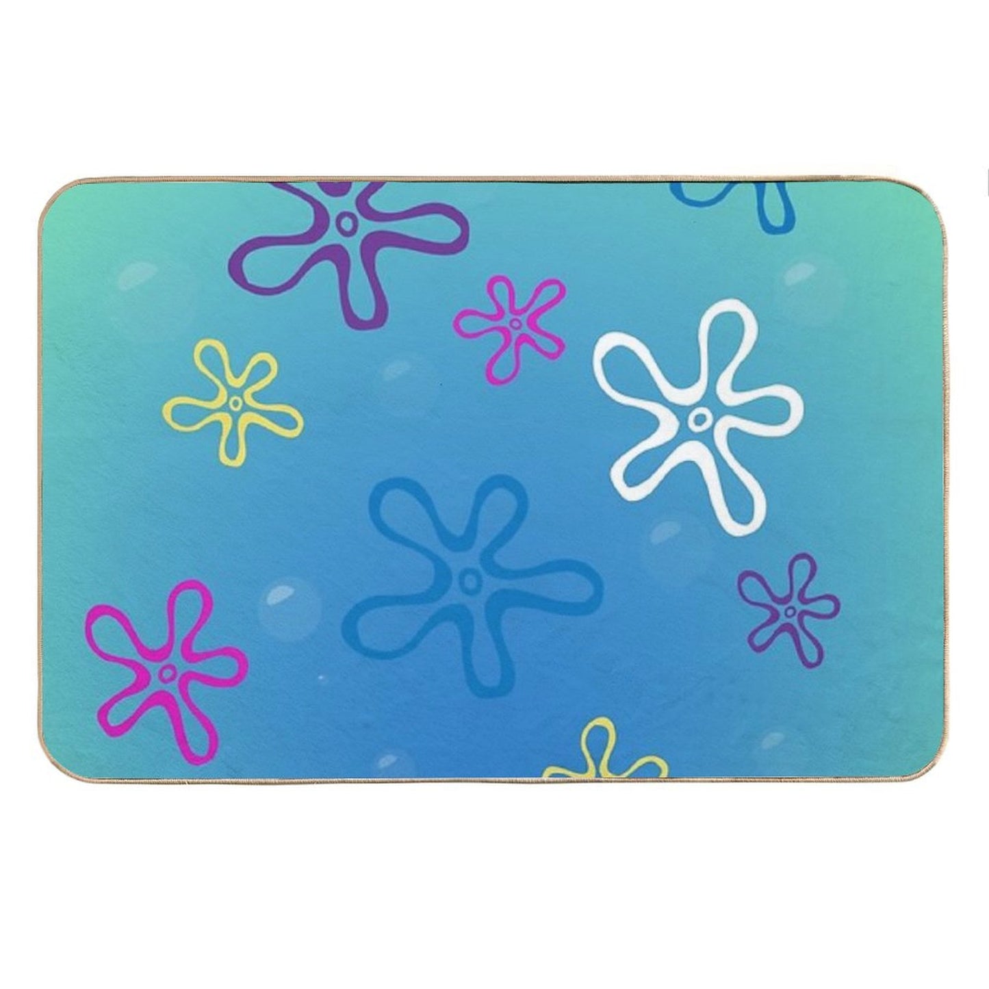 Ocean Flowers Bath Mat