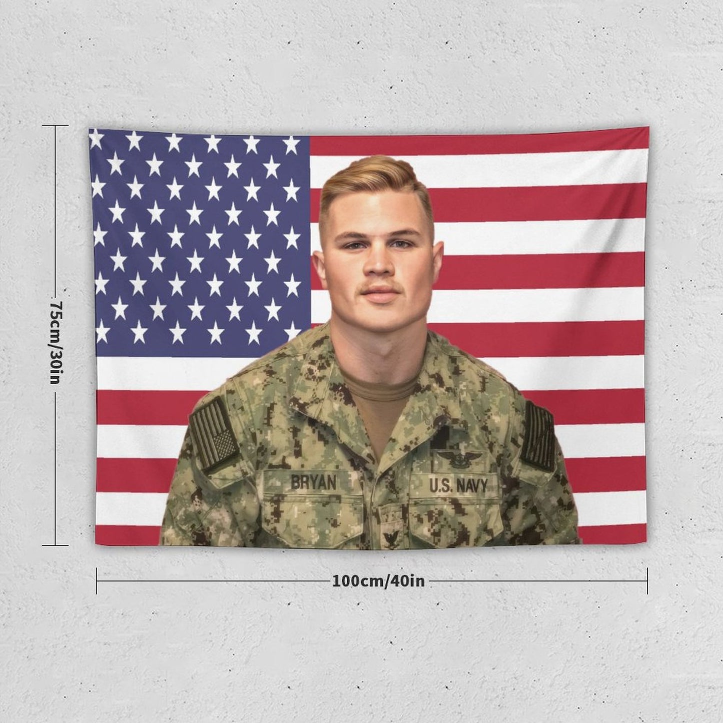 Zach Singer Bryan American Flag Tapestry