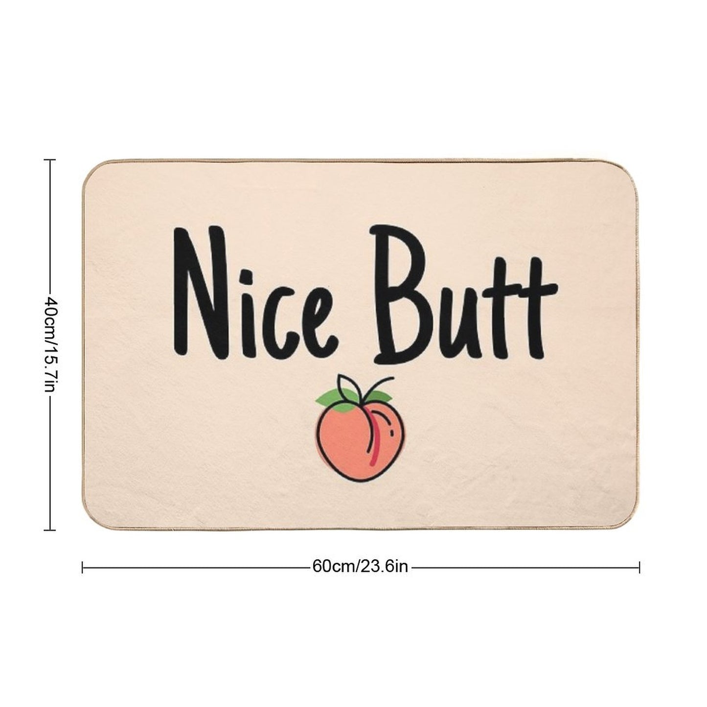 Nice Butt Peach Themed Bathroom Sets Bath Mat