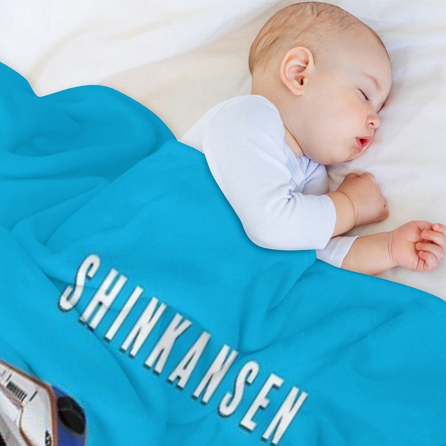 Japanese Shinkansen Bullet Trains Throw Blanket