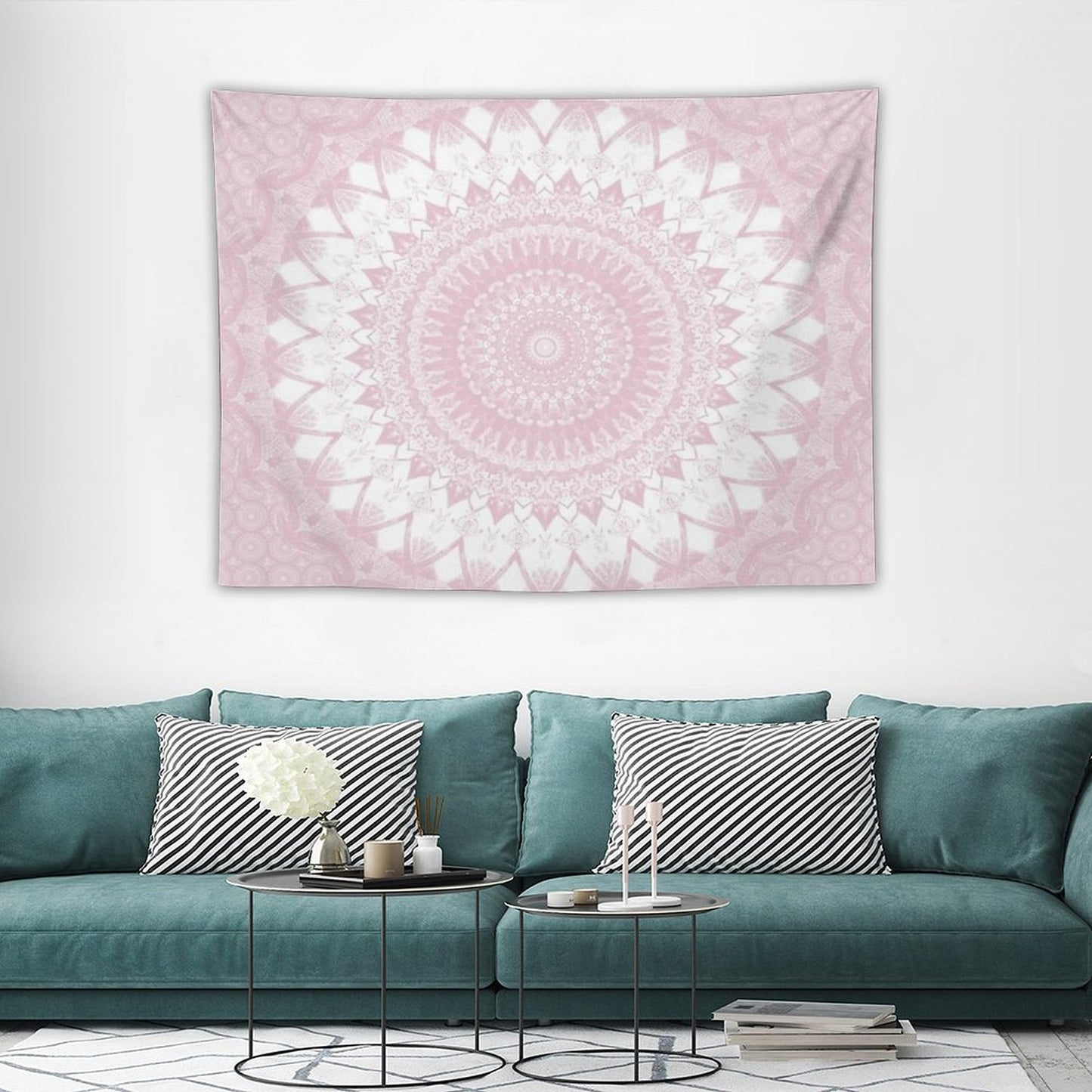 Boho Pink Mandala Tapestry