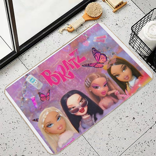 Y2k Bratz Collage Bath Mat