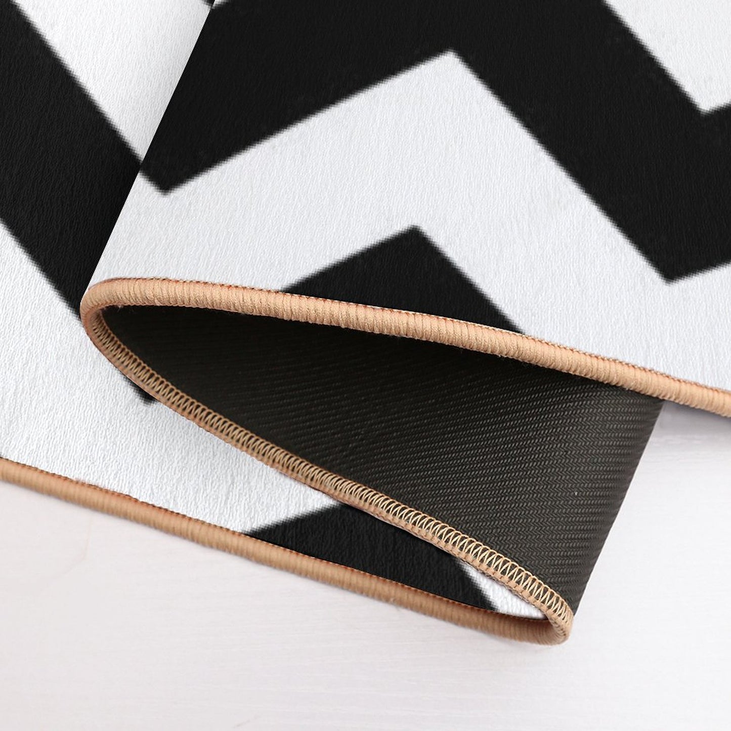Black And White Zigzag Chevron Bath Mat