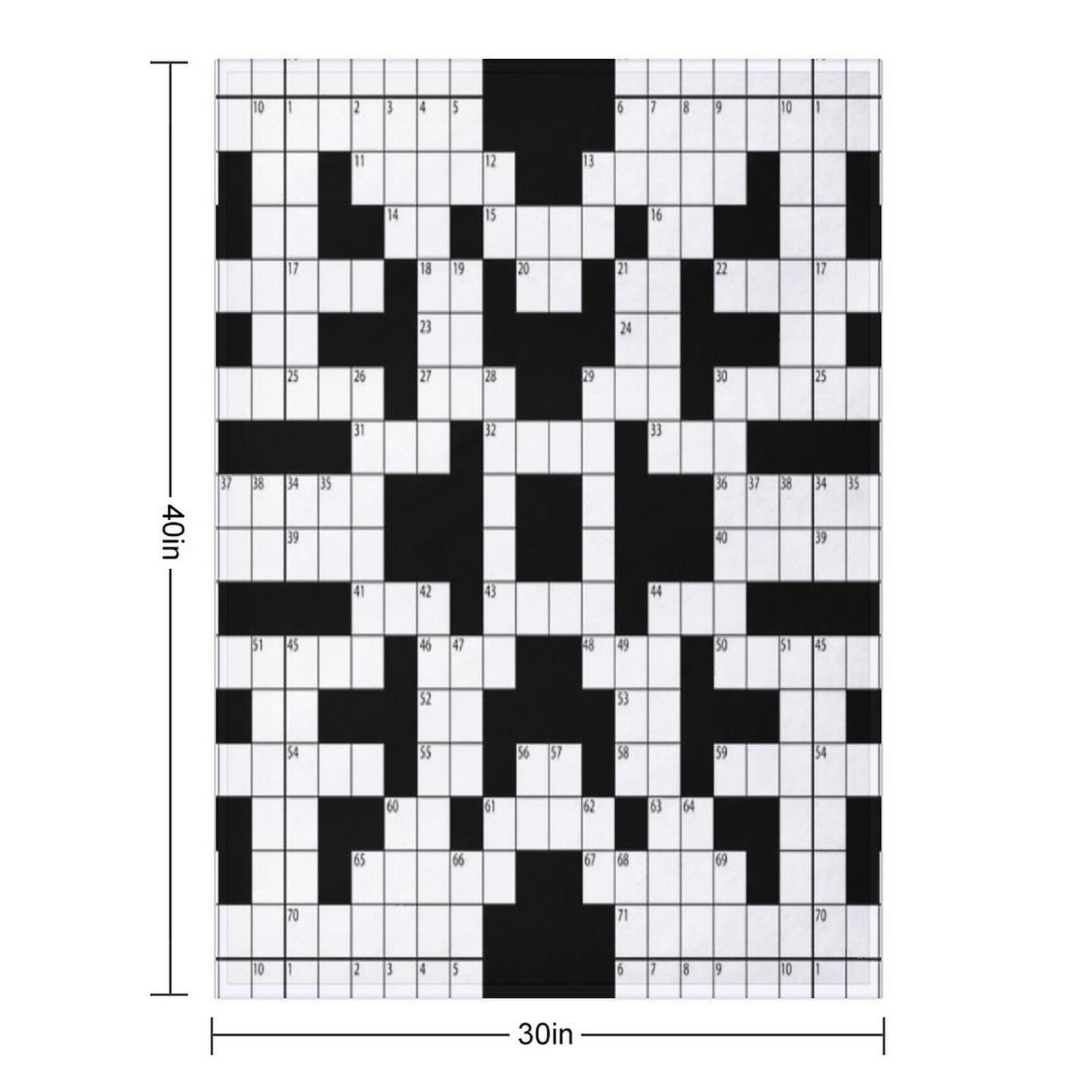 Cool Crossword Pattern Throw Blanket