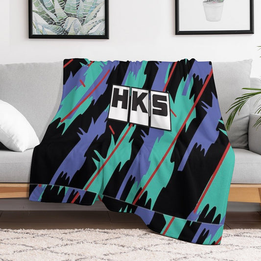 HKS Retro Pattern Throw Blanket