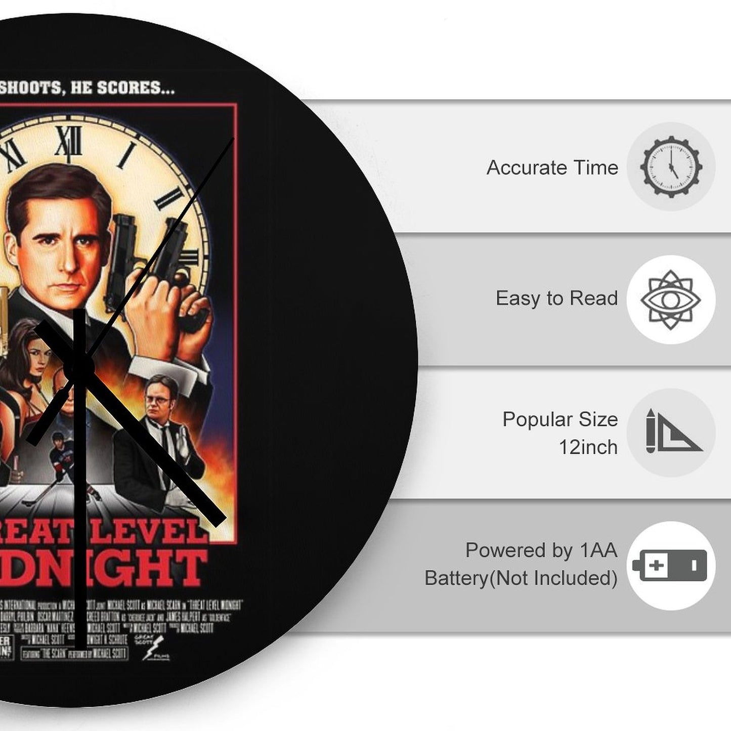 Threat Level Midnight Wall Clock