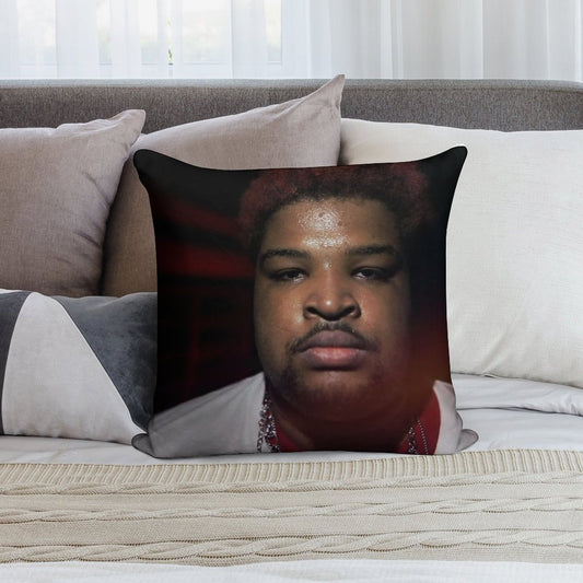 Mario Judah Looking FIRE Soft Reinforced Edging Throw Pillow