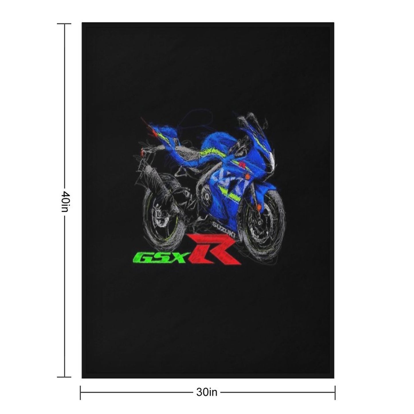 SUZUKI GSX R1000 Throw Blanket