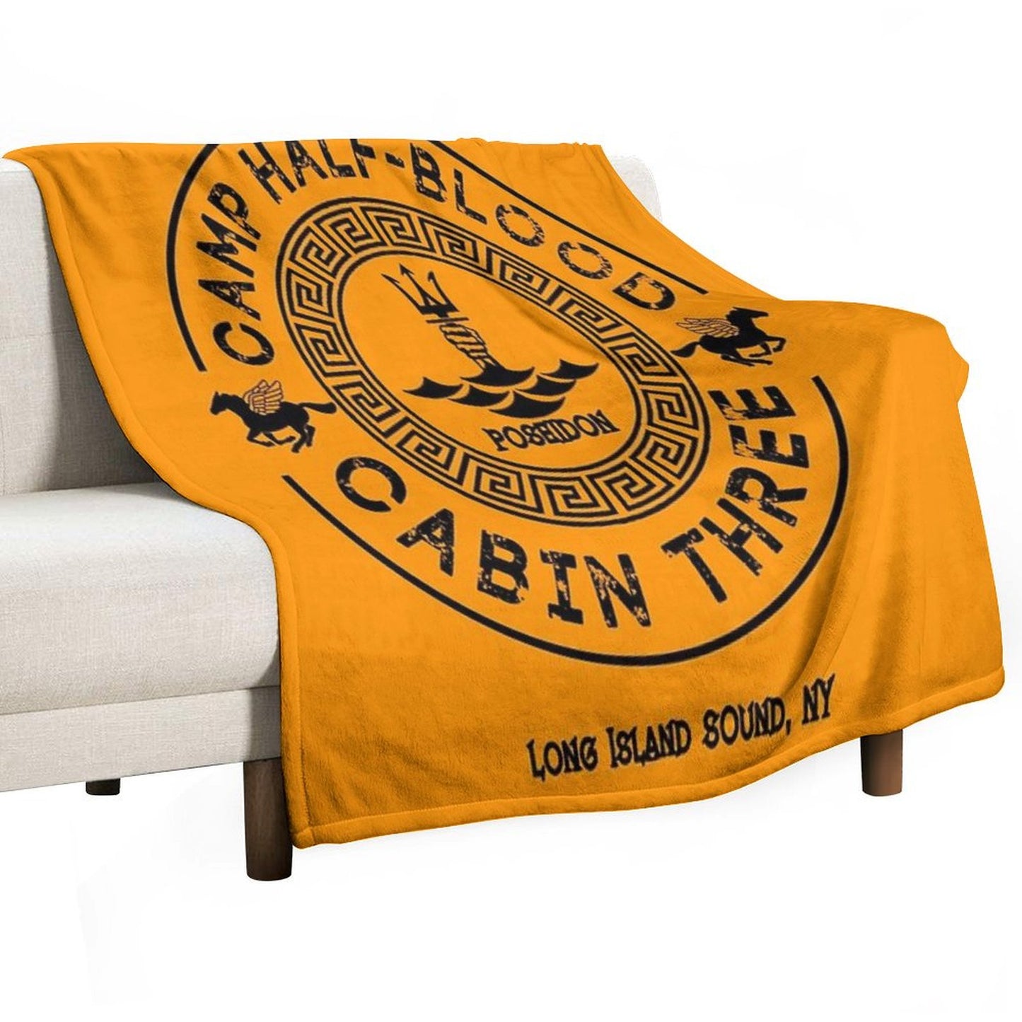 Percy Jackson - Camp Half-Blood - Cabin Three - Poseidon Throw Blanket