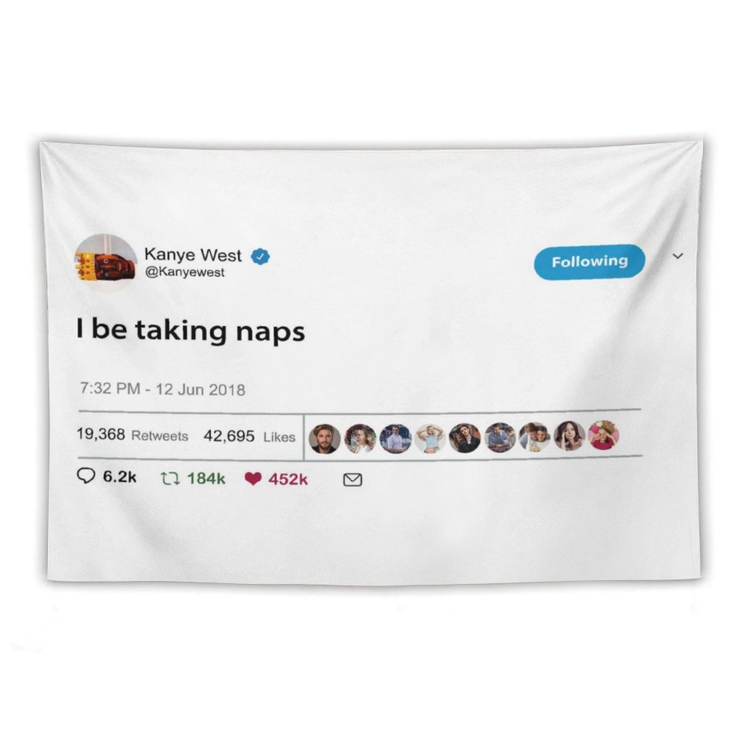 Kanye West I Be Taking Naps Tapestry