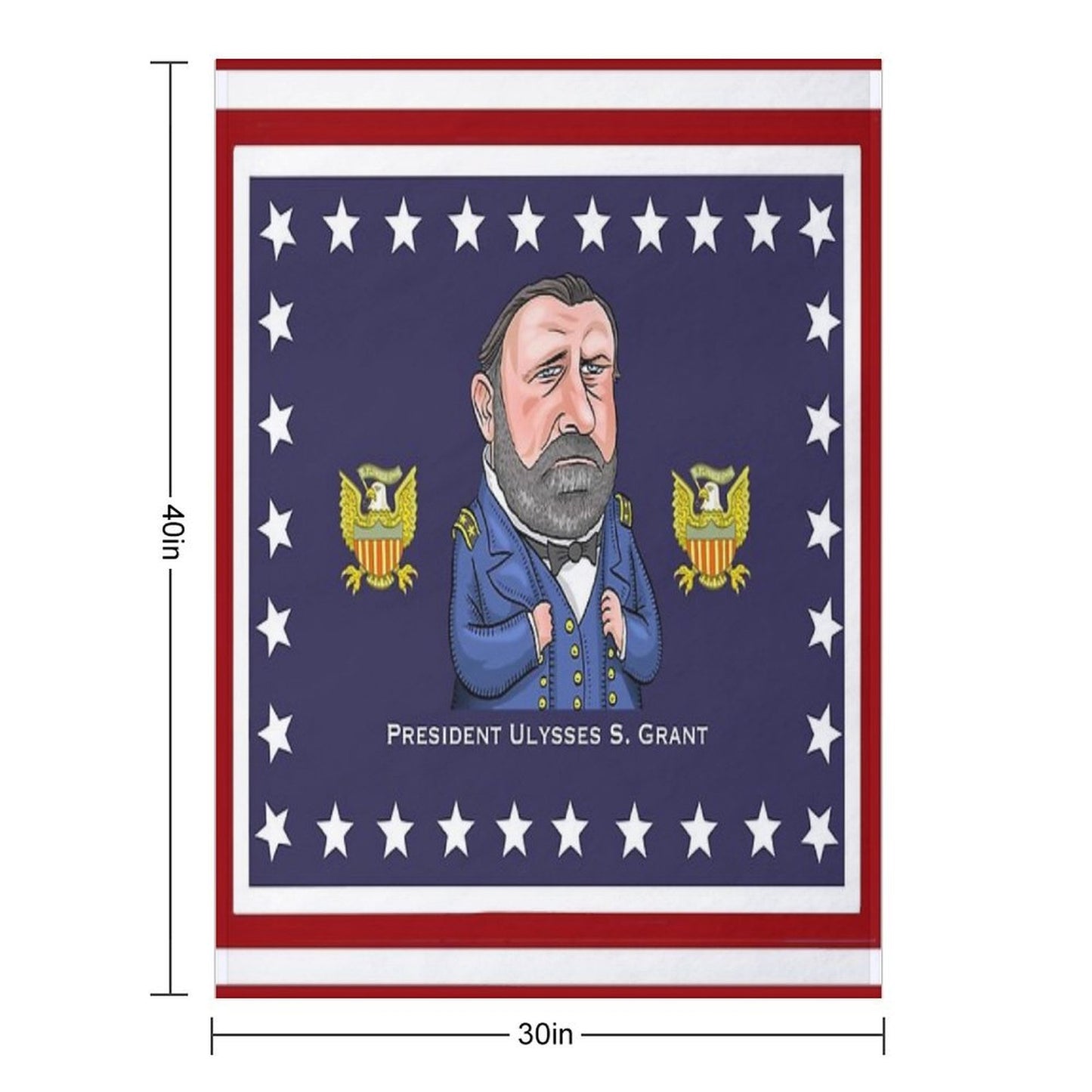President Ulysses S. Grant Throw Blanket