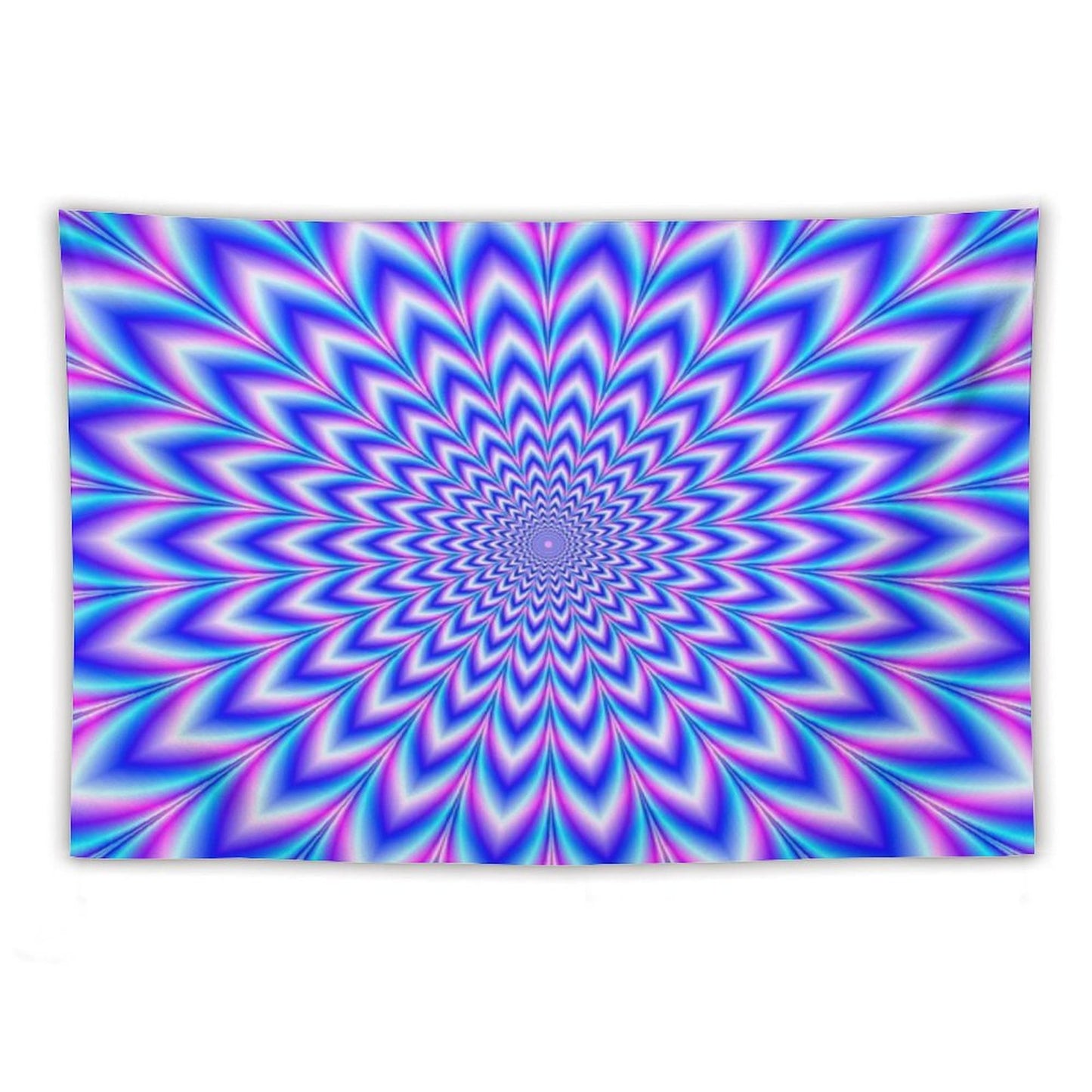 Psychedelic Pulse in Blue And Pink Tapestry