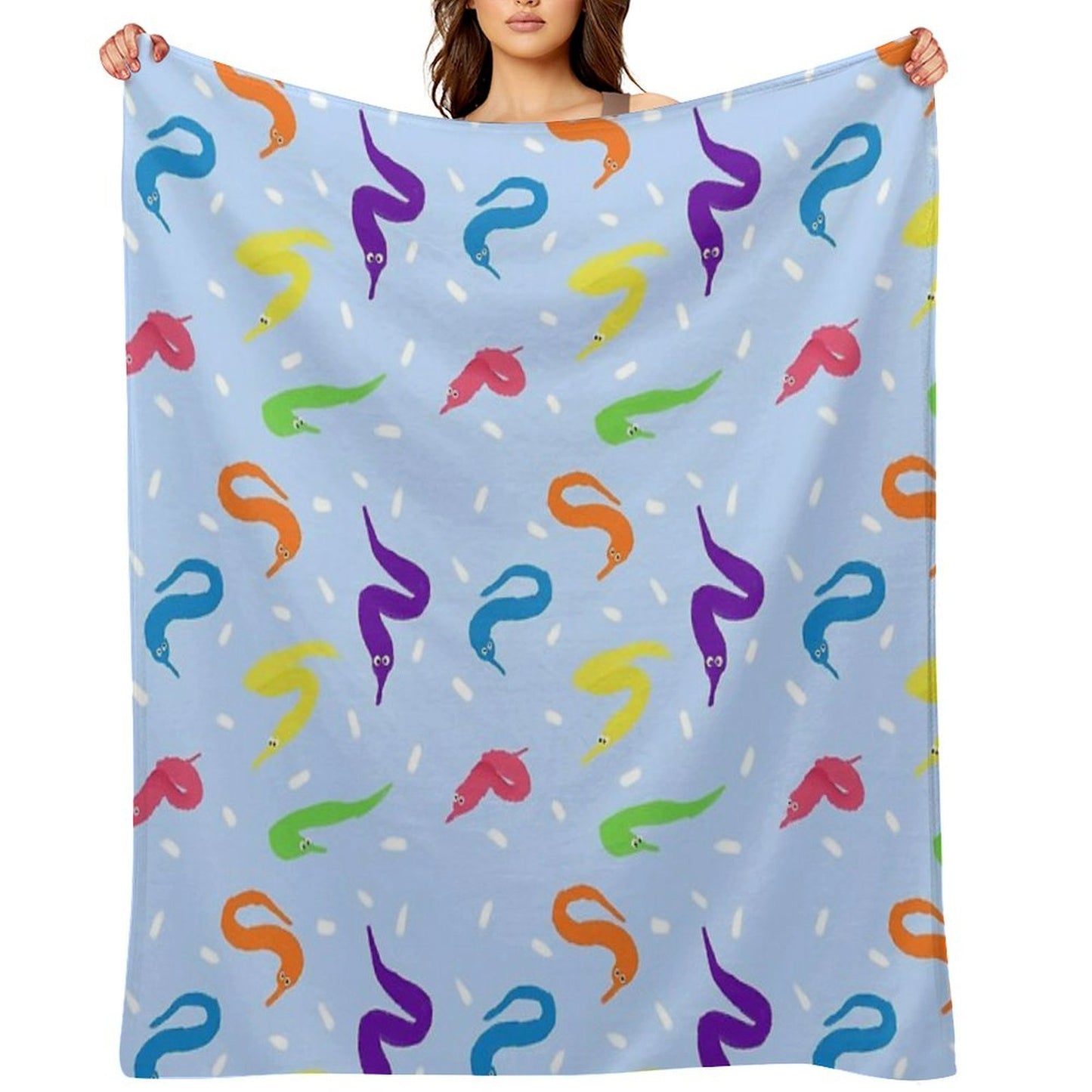 Worm on A String Babey! Throw Blanket