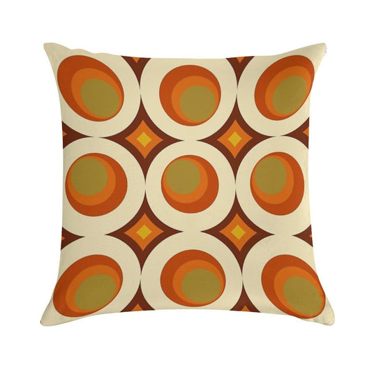 Mid-Century Modern 70s Soft Ultra-Soft Texture Throw Pillow