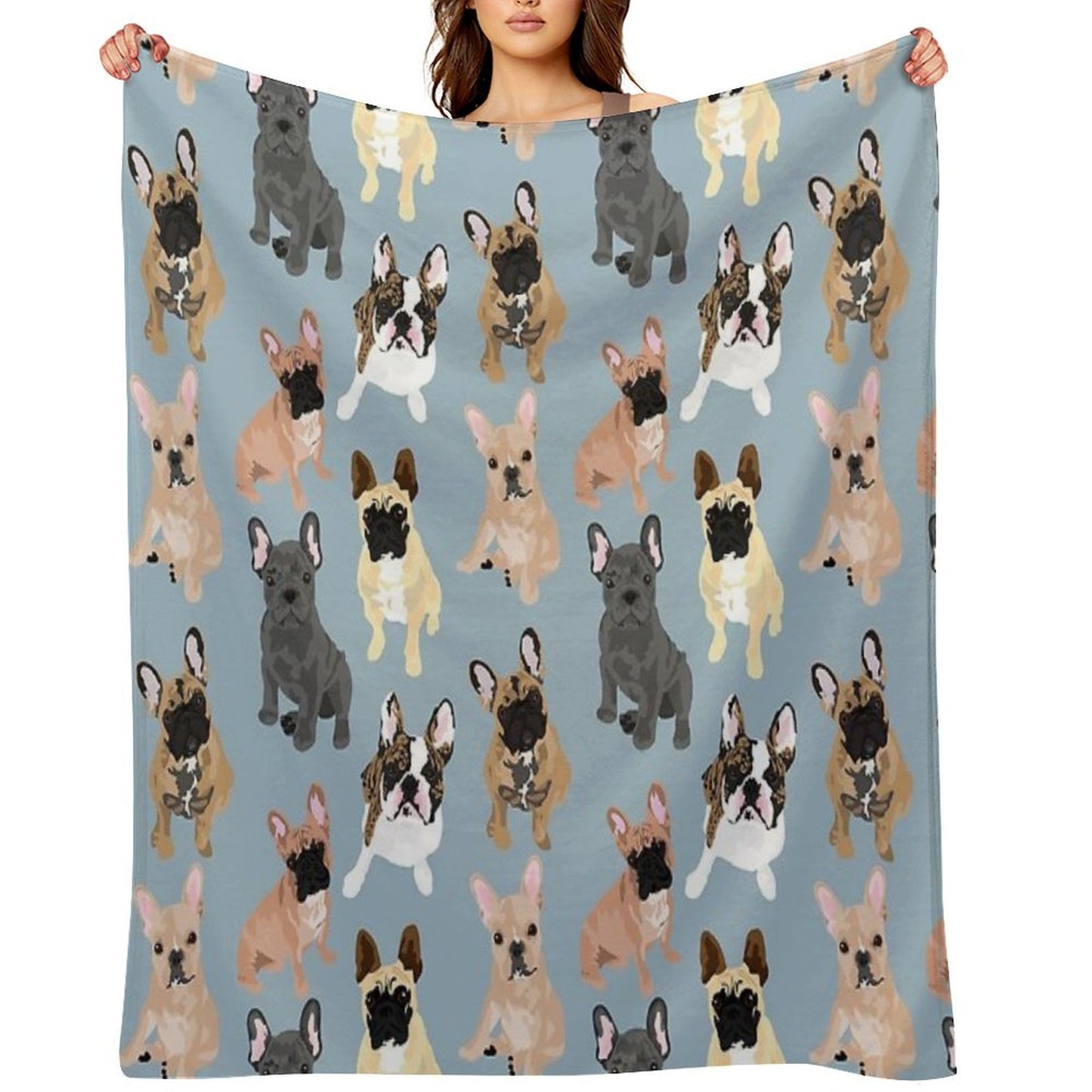 Frenchie Throw Blanket