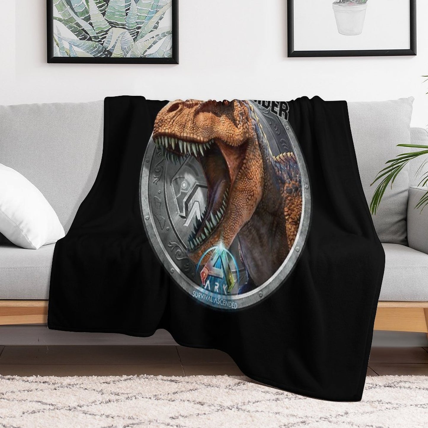 ARK Survival Ascended - Rex Rider Throw Blanket