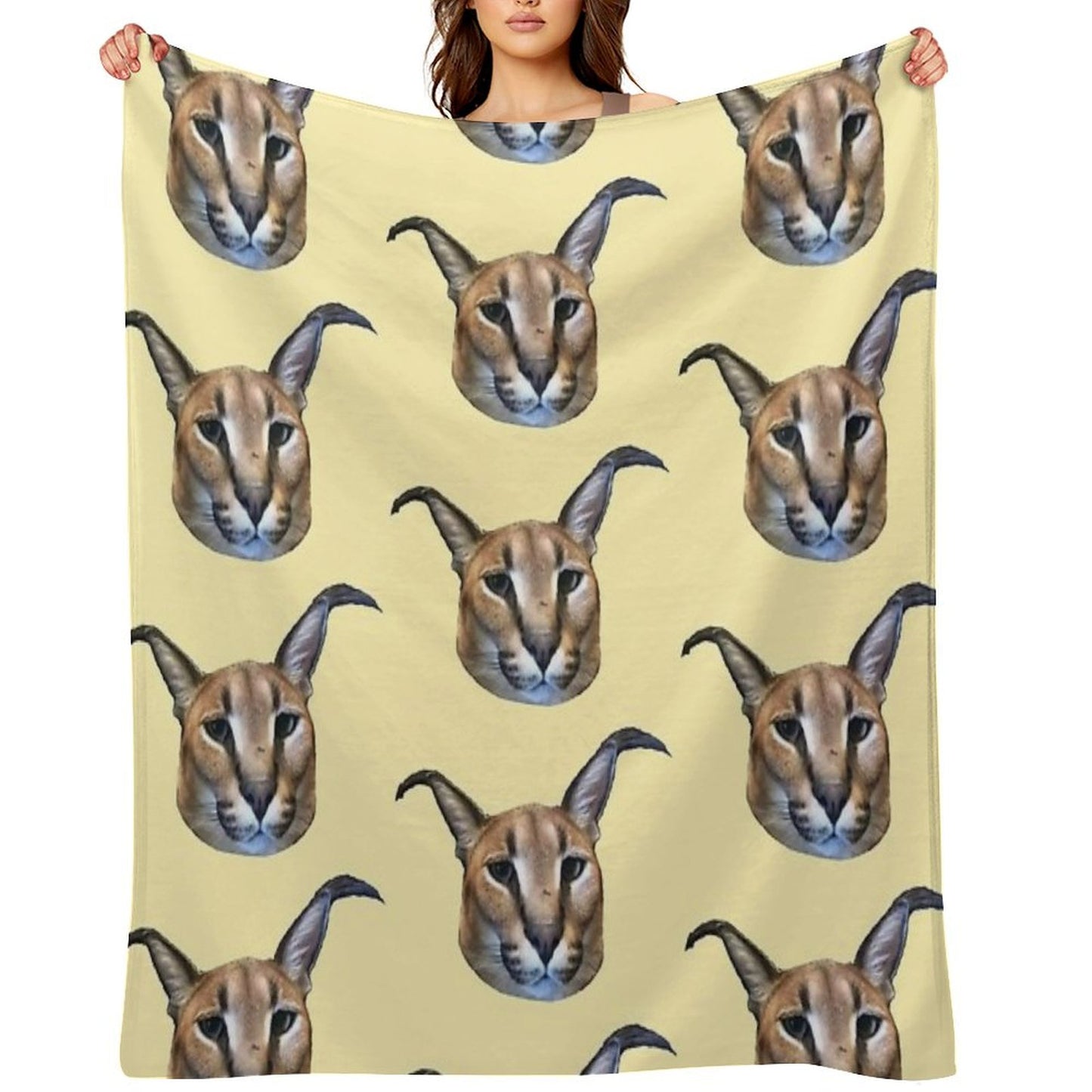 Big Floppa Throw Blanket