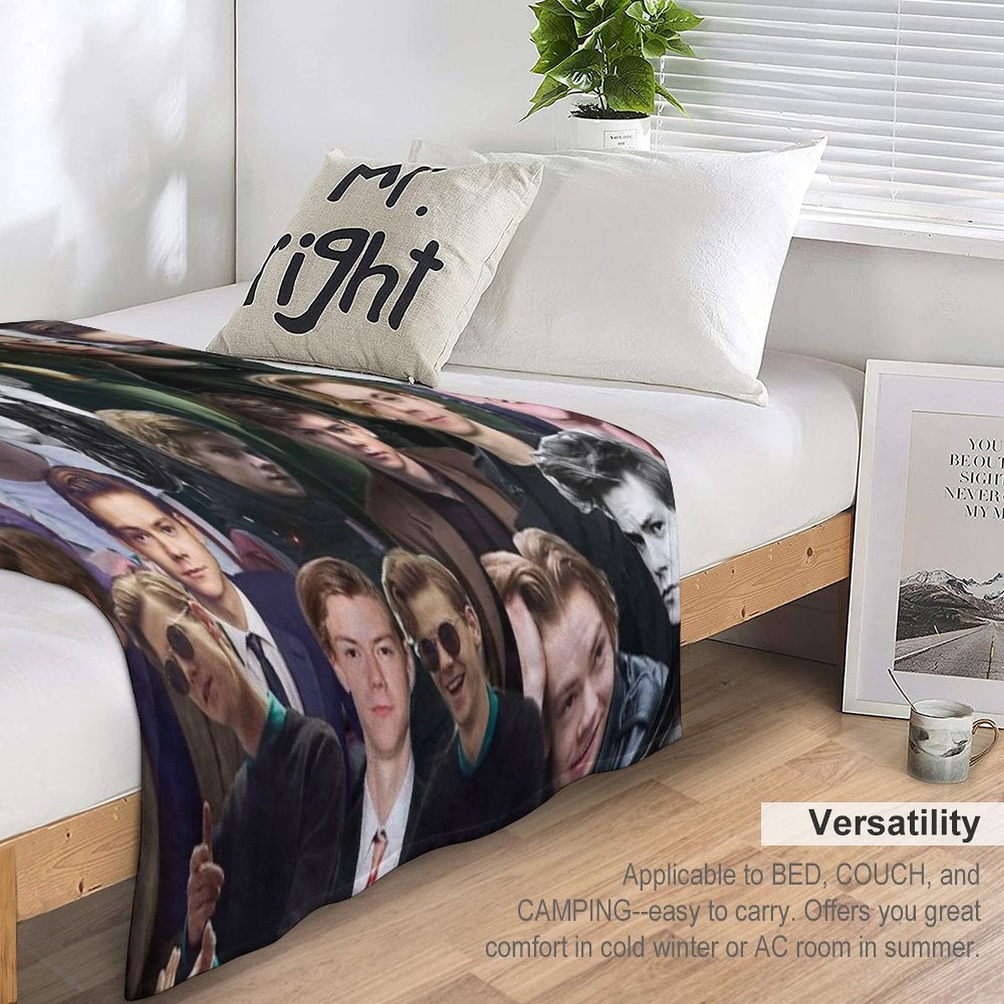Thomas Brodie-Sangster Collage Throw Blanket
