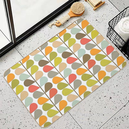 Retro 60s Midcentury Modern Pattern Bath Mat
