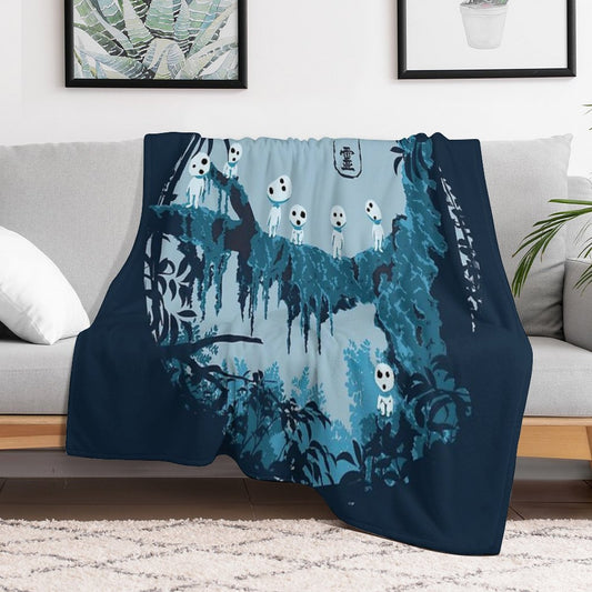 Kodama Studio Ghibli Throw Blanket