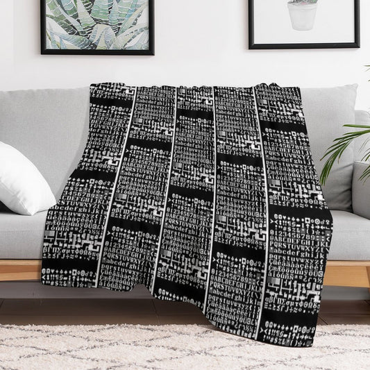 Dwarf Fortress Tile Set FnordSet Throw Blanket