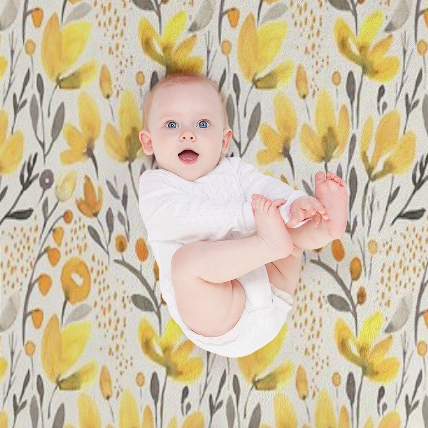 Yellow Field Throw Blanket