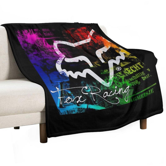 Paint Splatter Racing Merch Braap Mixed Colors Throw Blanket