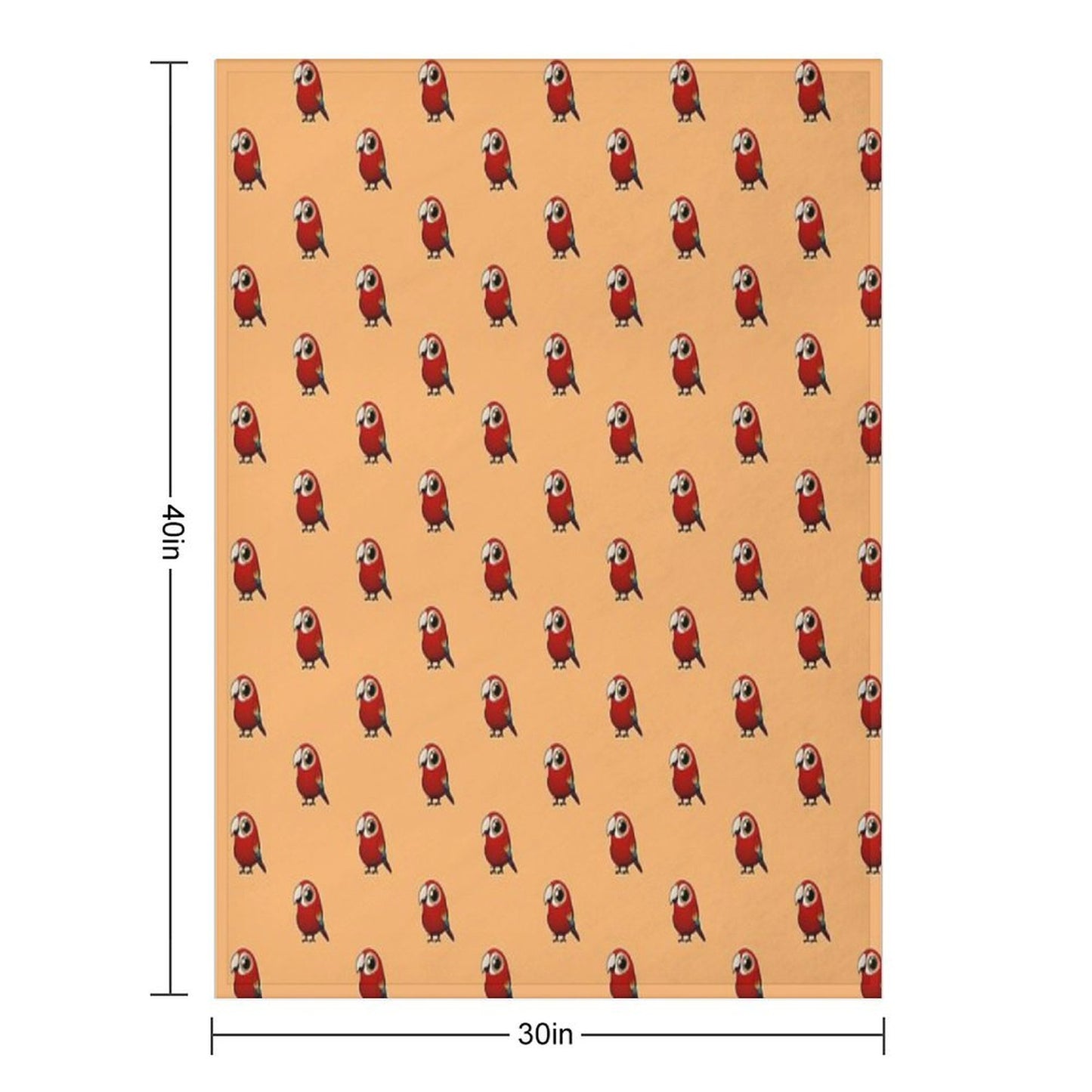 Cute Fat Macaw Throw Blanket