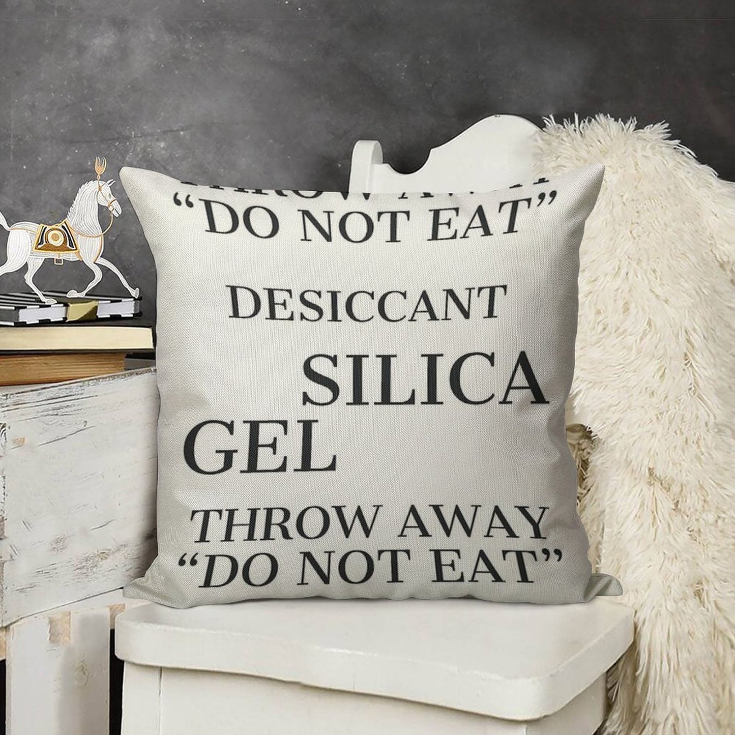 Silica Gels Linen Throw Pillow Cover
