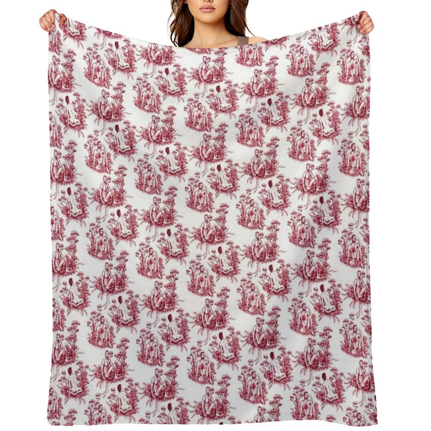 Men Toile Throw Blanket