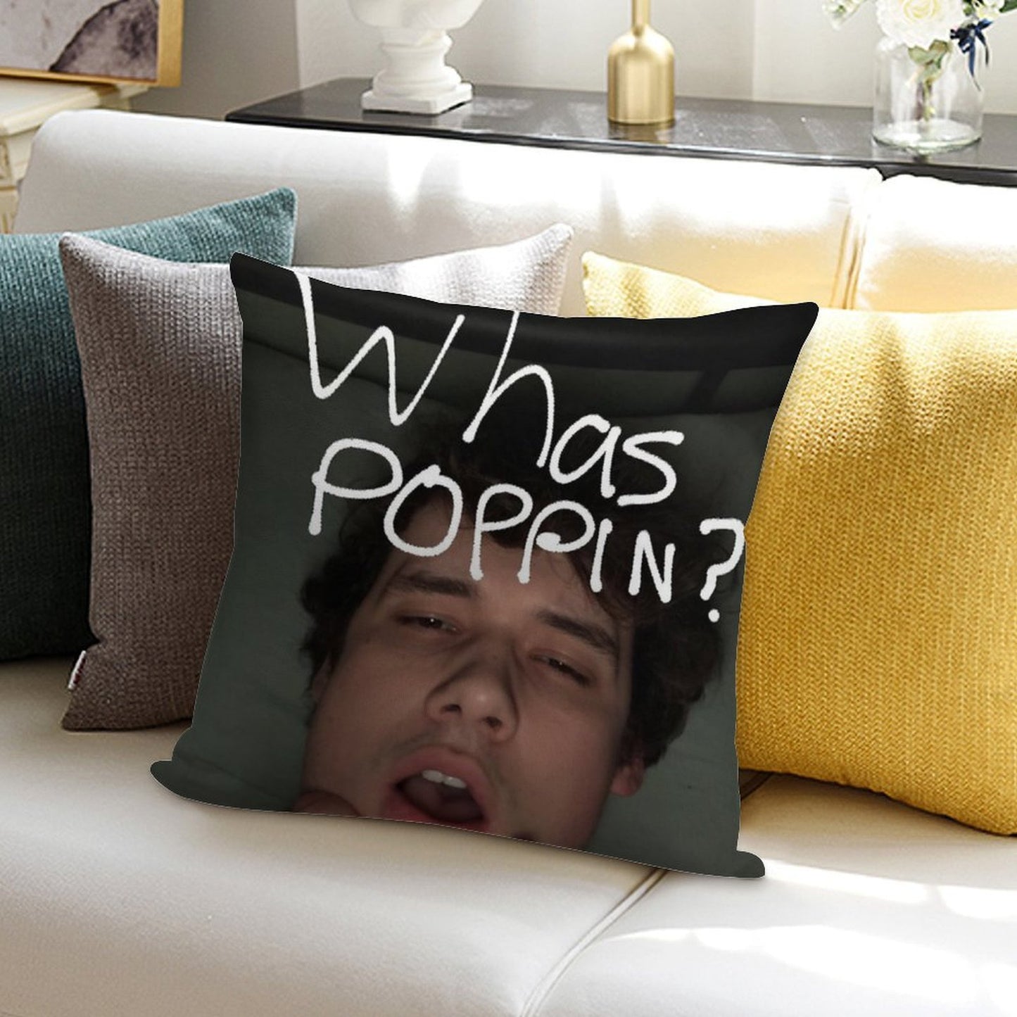 Wilbur Soot Soft Luxury Feel Throw Pillow