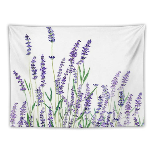 Hand Painted Purple Lavender Tapestry