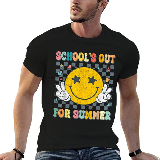 Last Day Of School Retro Schools Out For Summer Teacher T-Shirt