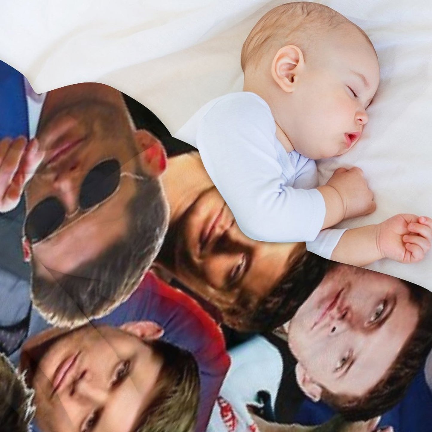 Jensen Ackles Photo Collage Throw Blanket