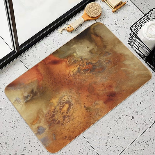 'Mars' In Gold, Bronze And Copper Bath Mat
