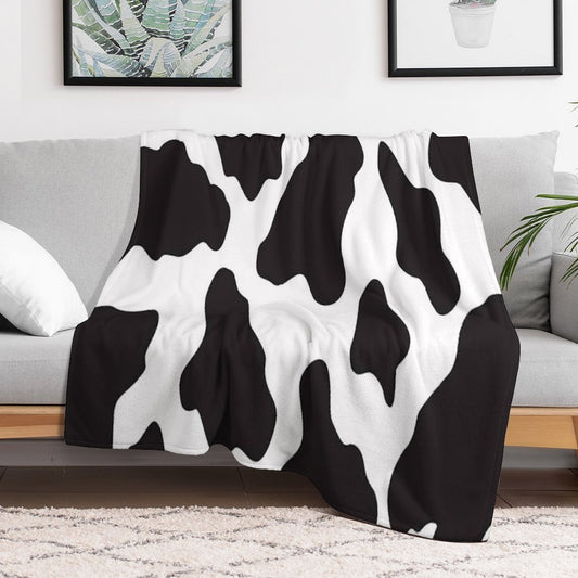 Cow Animal Print Cowboy Country Ranch Farm Style Throw Blanket