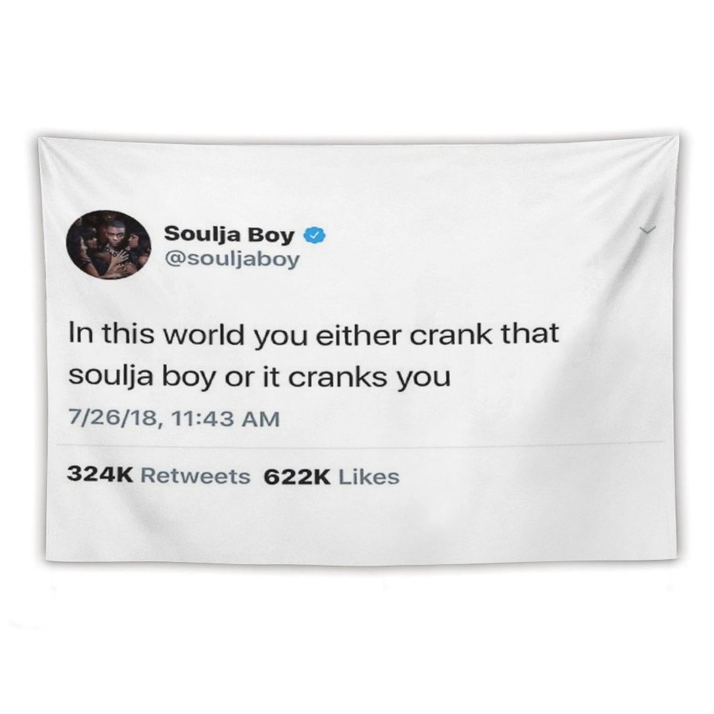 Soulja Boy Tweet Tapestry