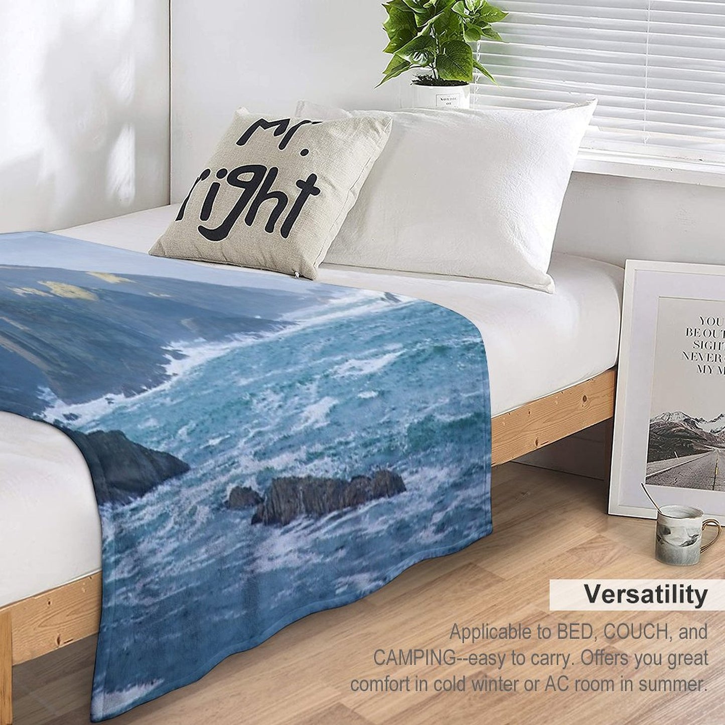 Cliffs at Port, Glencolmcille Throw Blanket