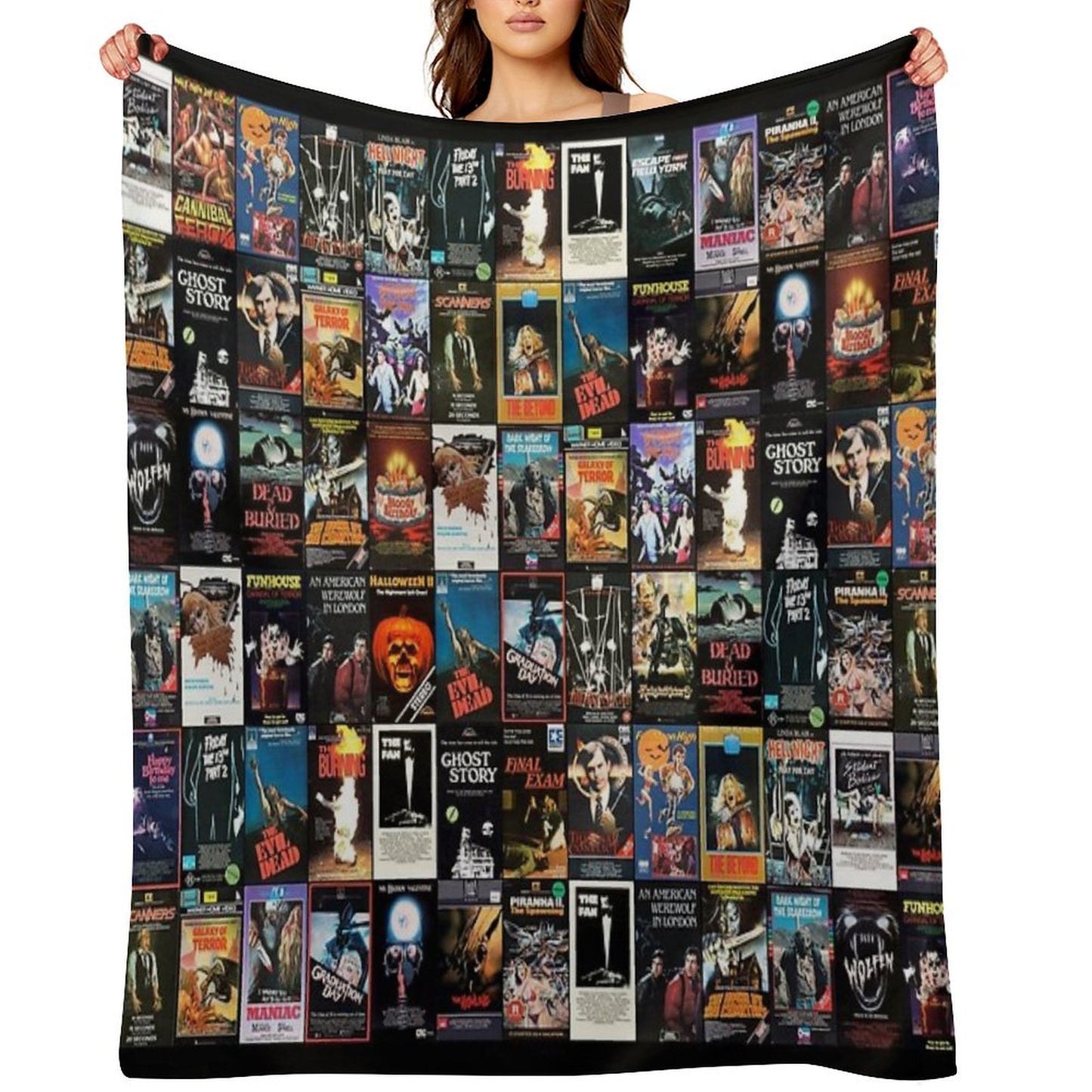 RETRO HORROR VHS ARTWORK - 1981 Throw Blanket