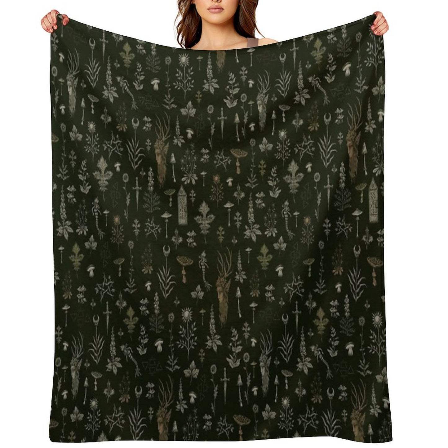 Forest And Field Guardian Throw Blanket