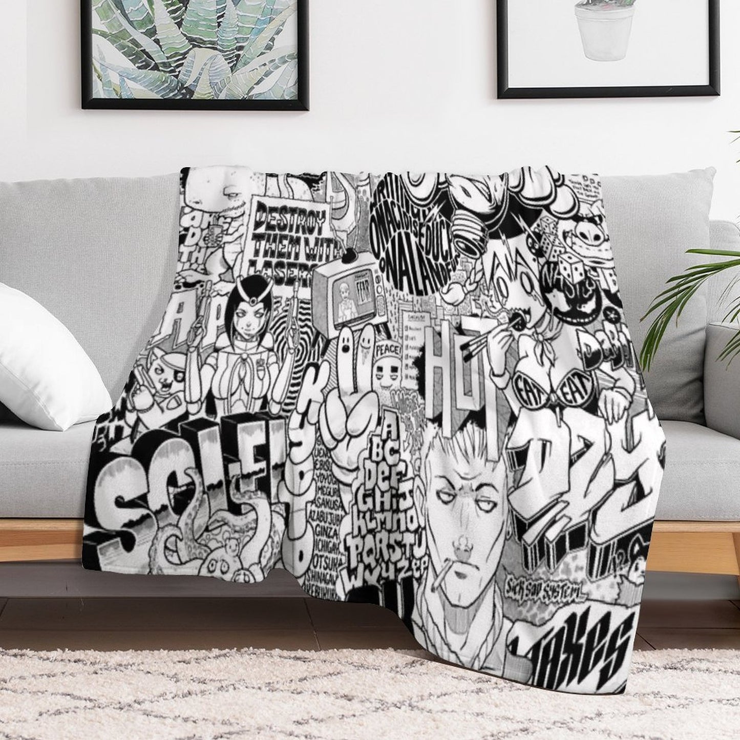 DzyMess No.9 Death & Taxes Throw Blanket