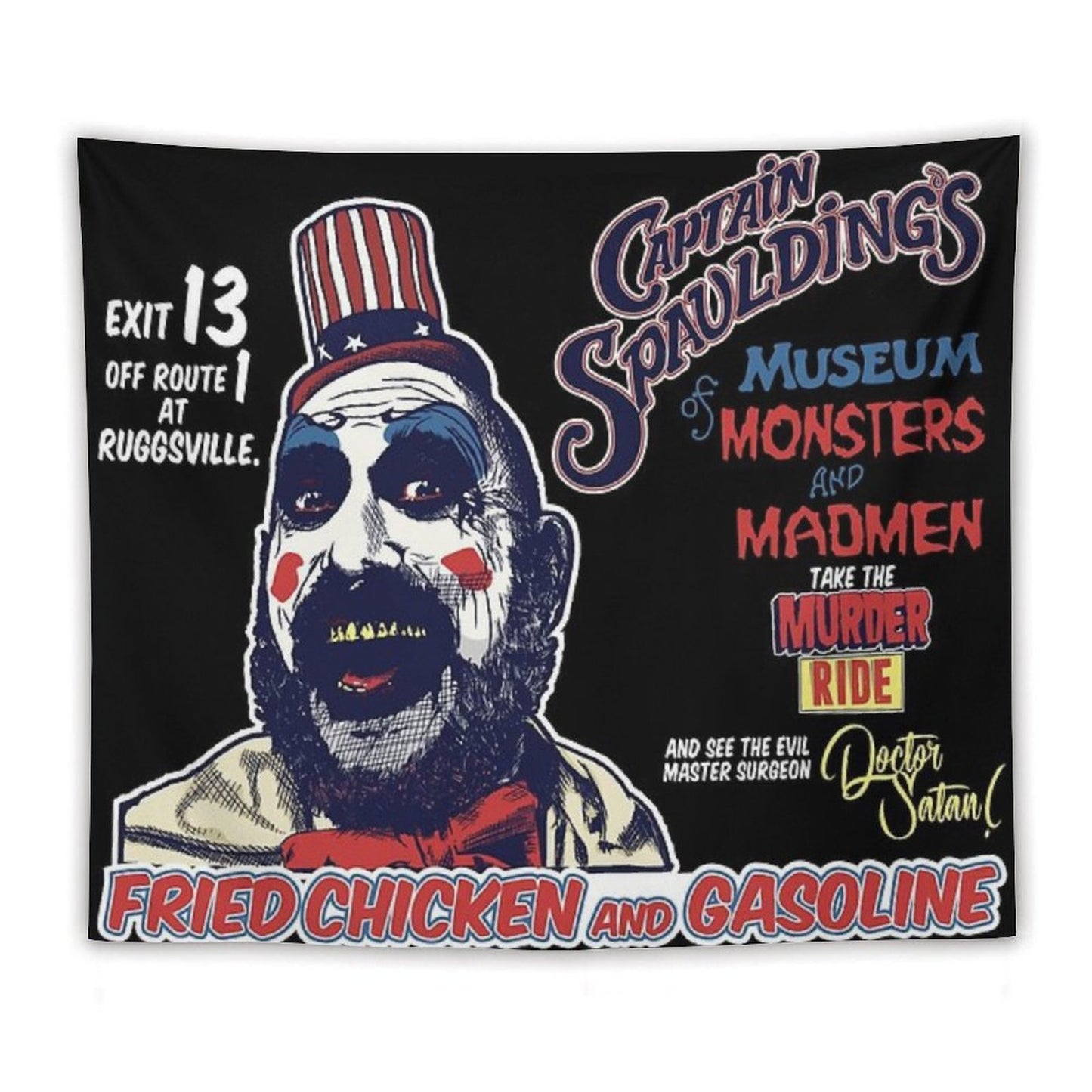 Captain Spaulding's Museum of Monsters And Madmen Tapestry
