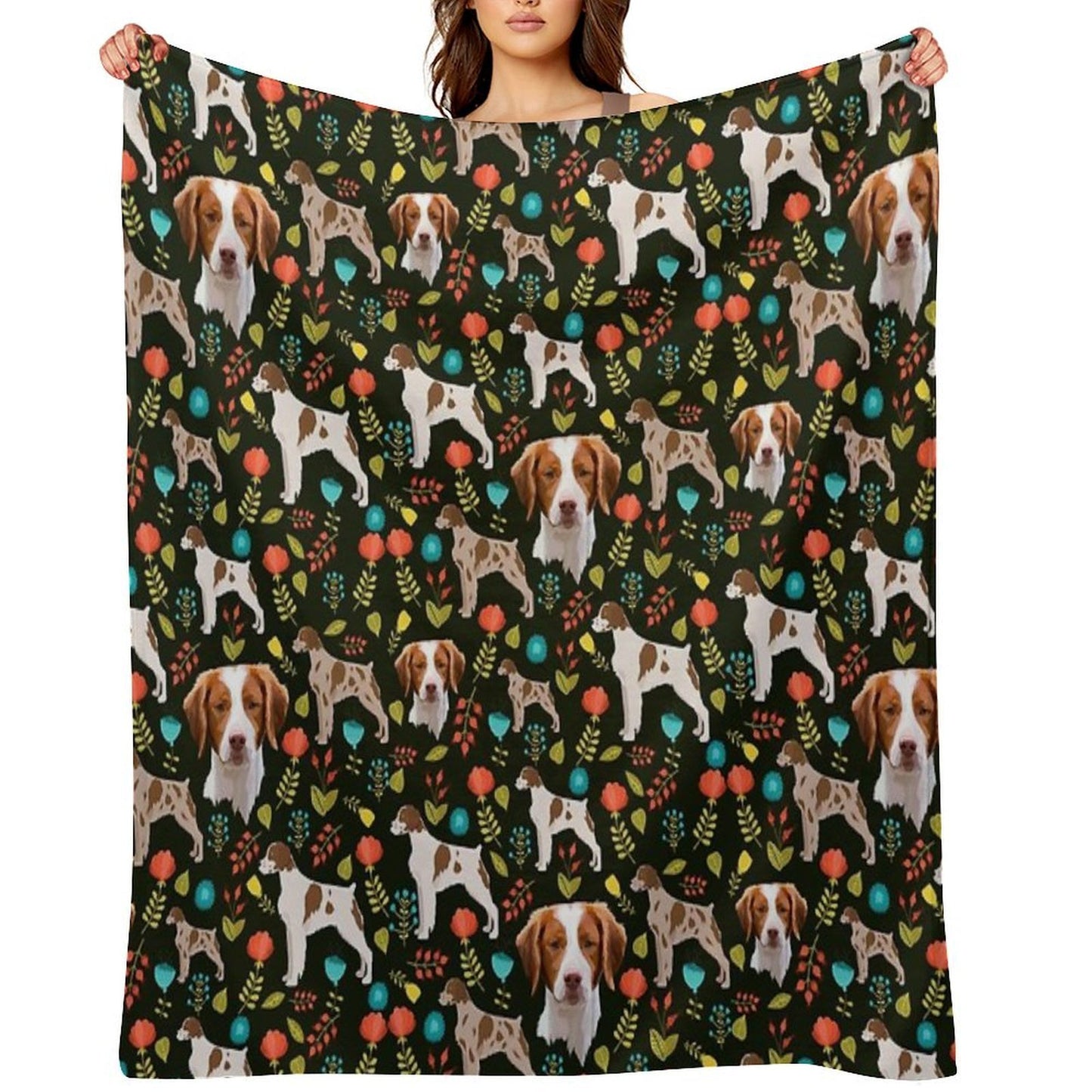Brittany Spaniel Throw Blanket